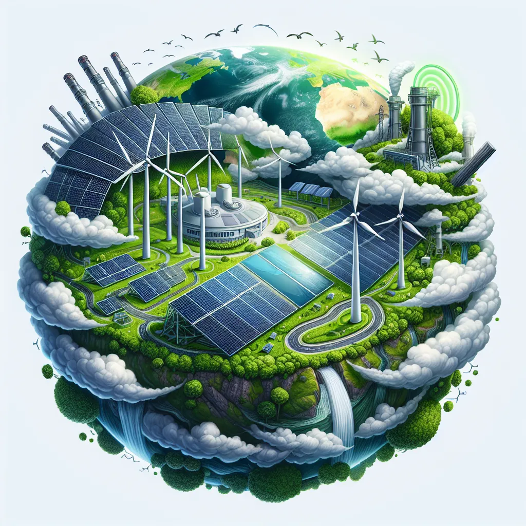 Renewable energy sources combating climate change