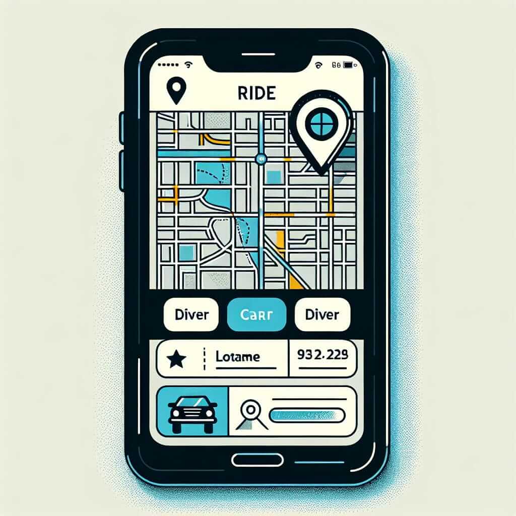 ridesharing app interface