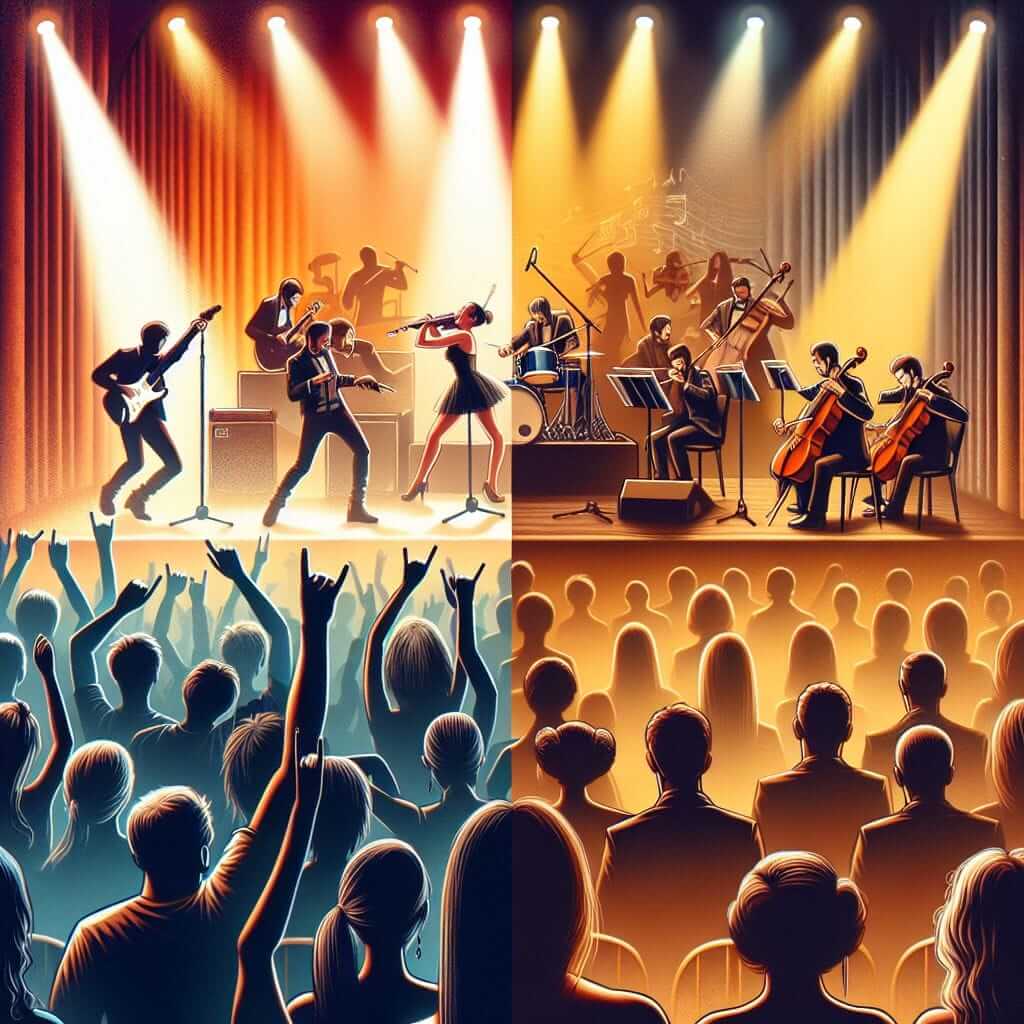 Rock Concert vs. Classical Music Recital