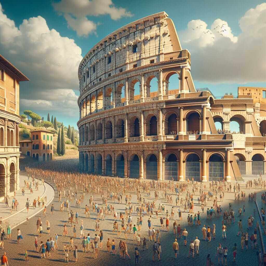 The Roman Colosseum in Italy