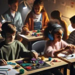 Children with sensory processing disorders in classroom