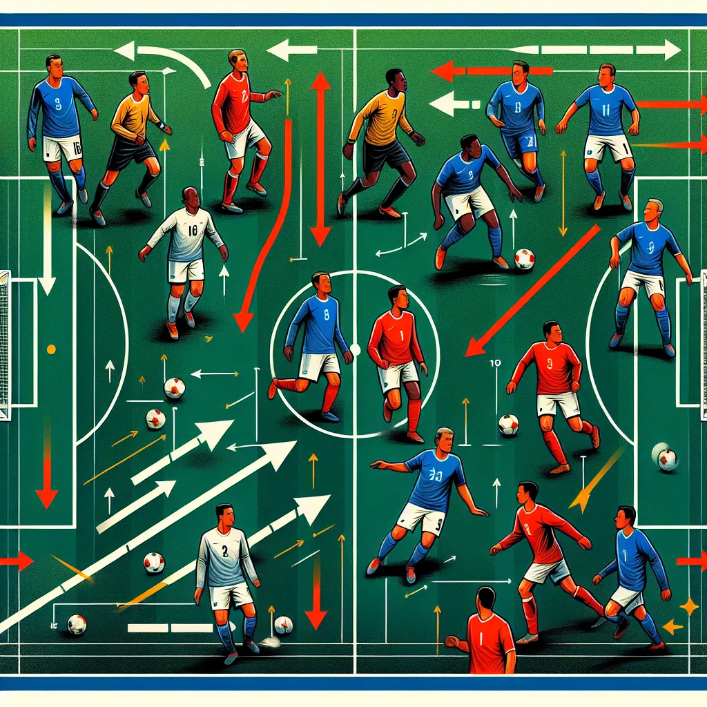 Soccer set-piece play diagram