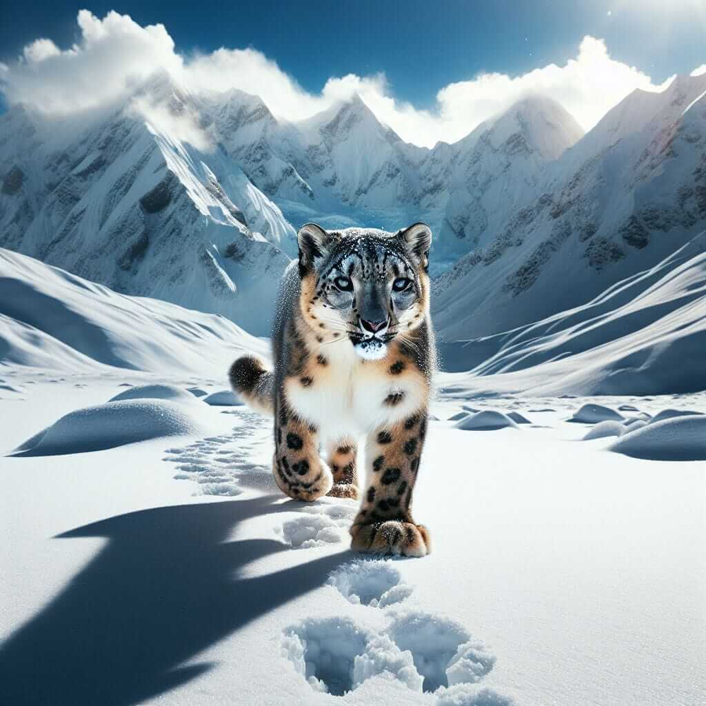 Snow Leopard in the Himalayan Mountains