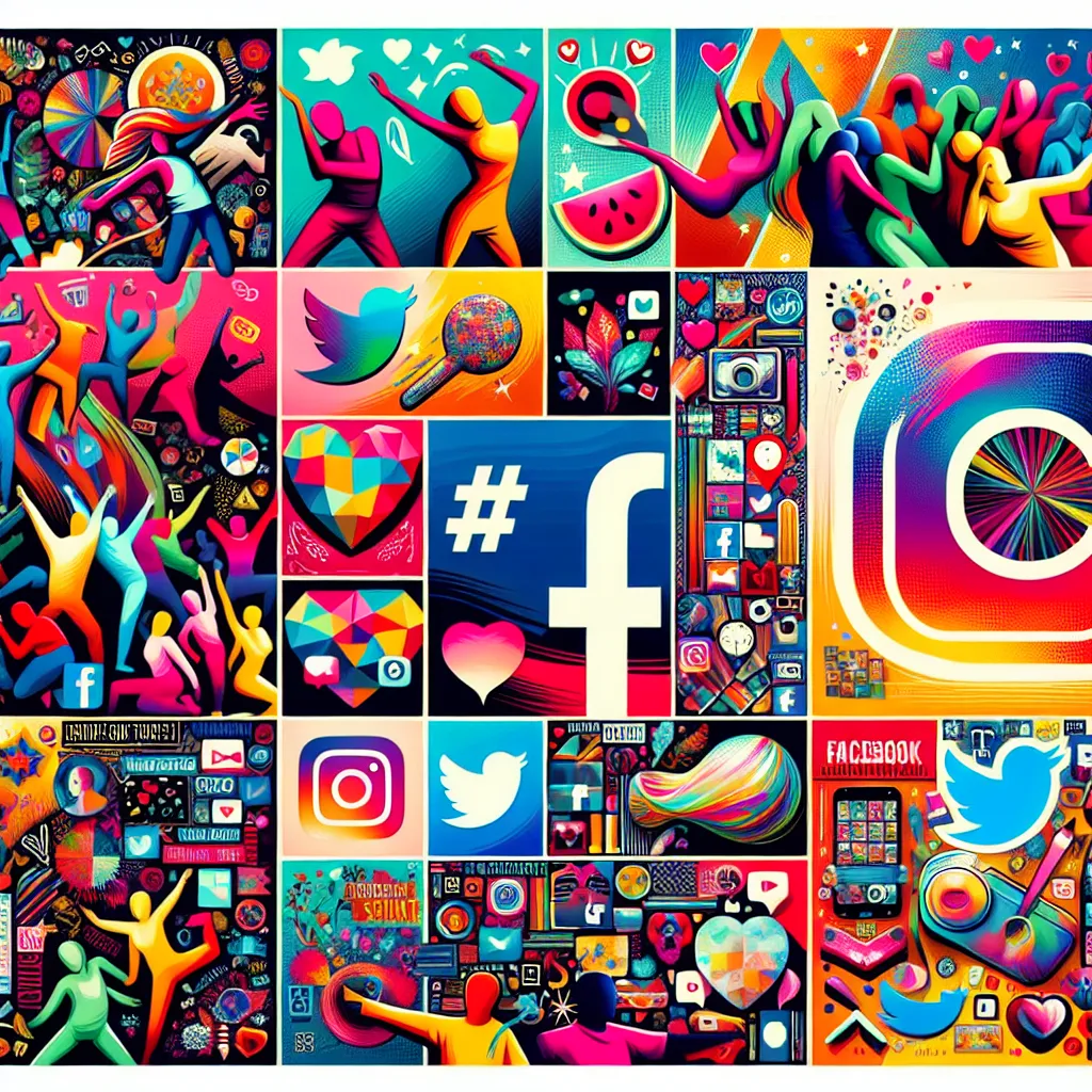 Social Media Trends Collage