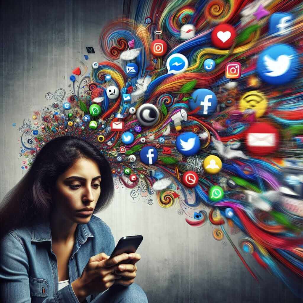 Impact of social media on attention span