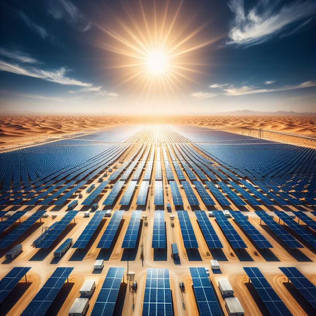 solar panels in the middle east