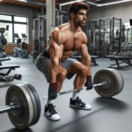 Man lifting weights in gym