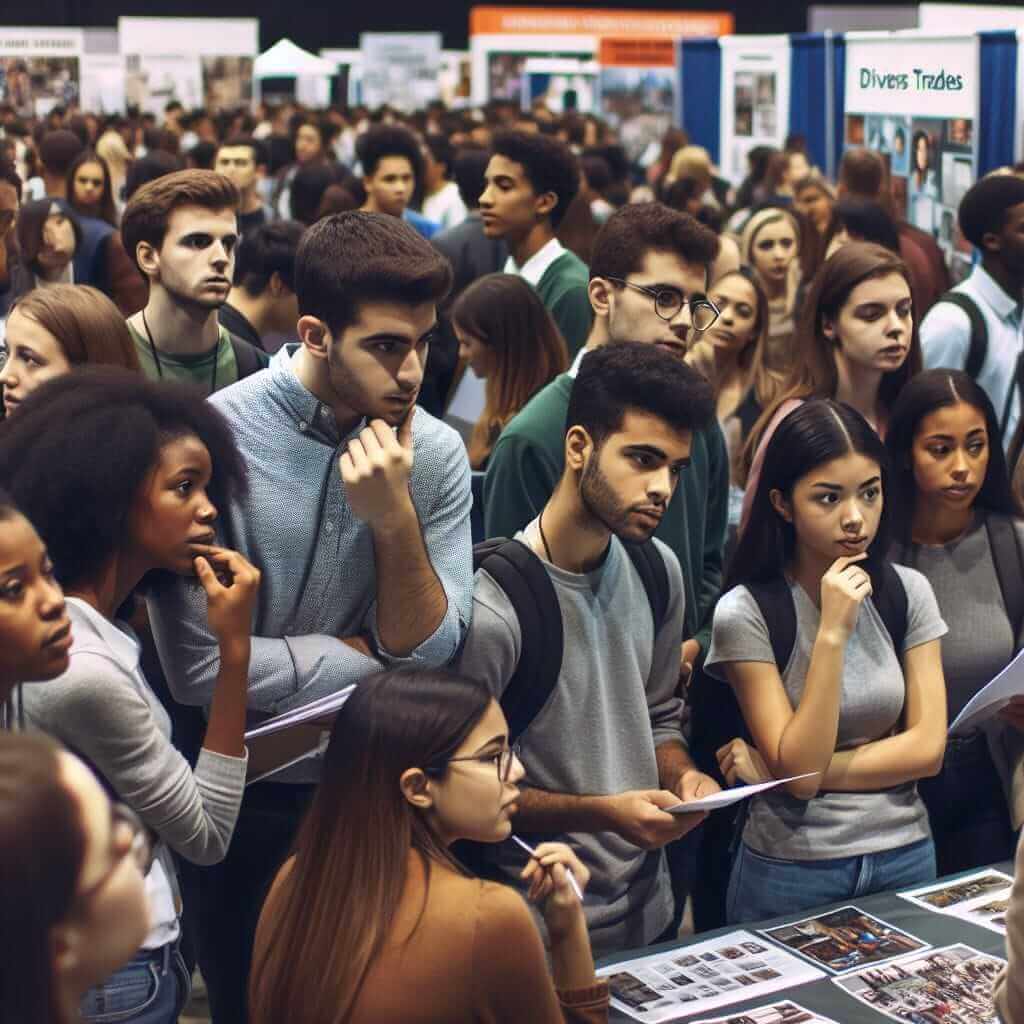 Students choosing career paths