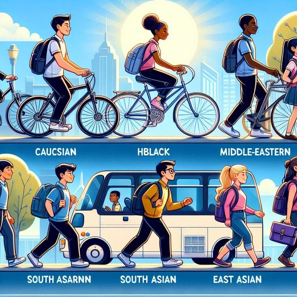 students commuting