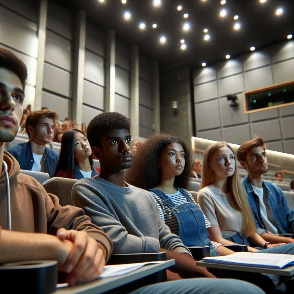 diverse students university lecture