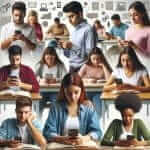 Students Using Cell Phones in Class