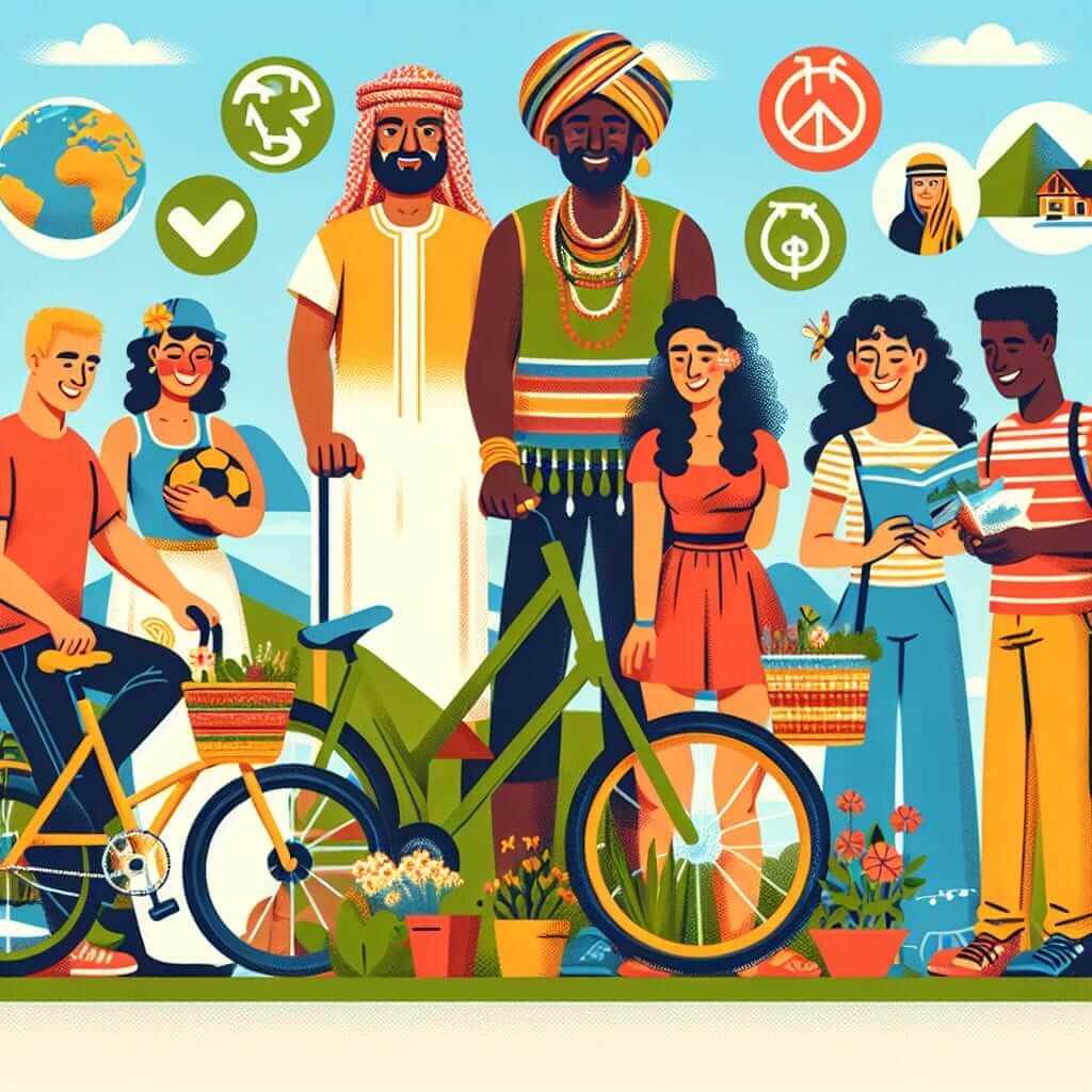 Sustainable Tourism Practices Illustration