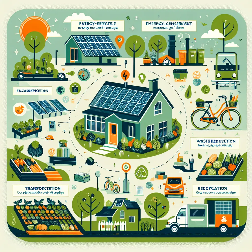 Sustainable lifestyle infographic