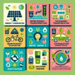 Sustainable living tips infographic