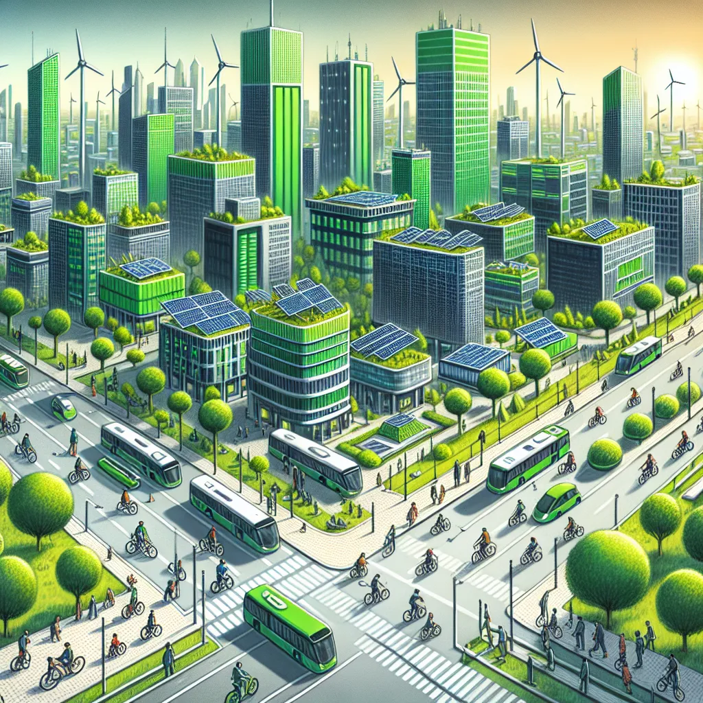 Sustainable urban development concept