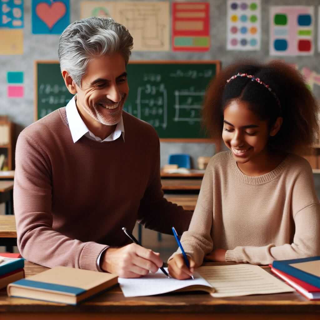 Teacher Helping Student