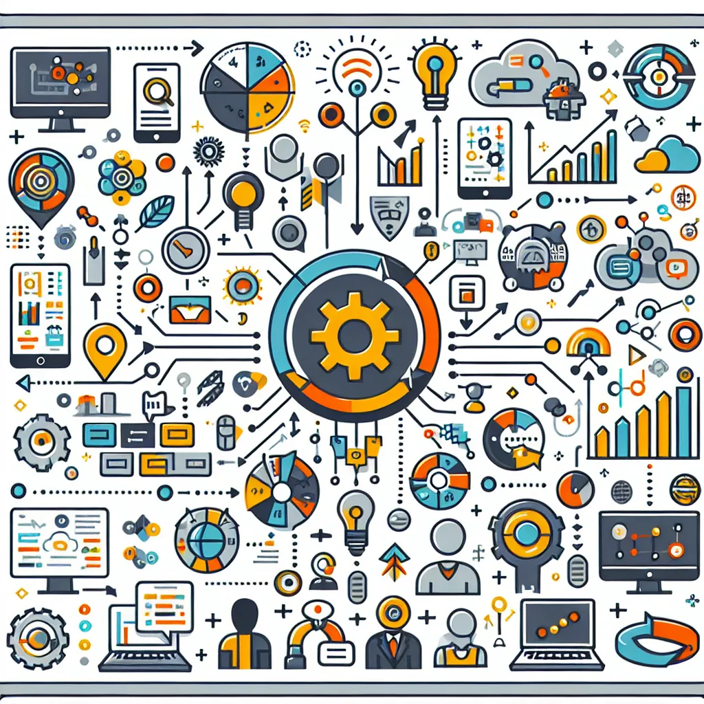 Technology productivity infographic