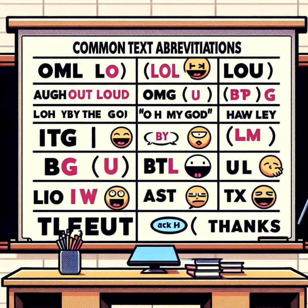 Text Abbreviations Examples