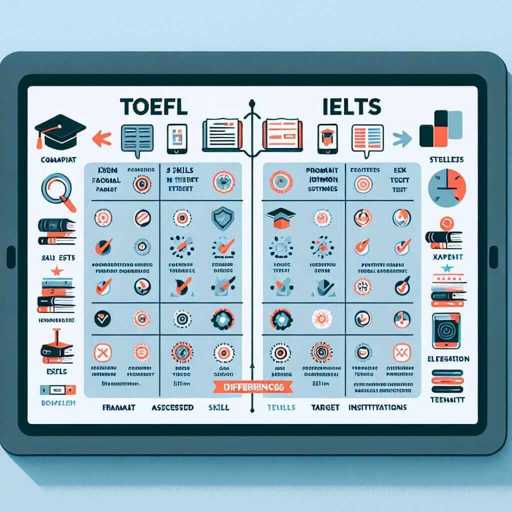 TOEFL vs IELTS Comparison Chart