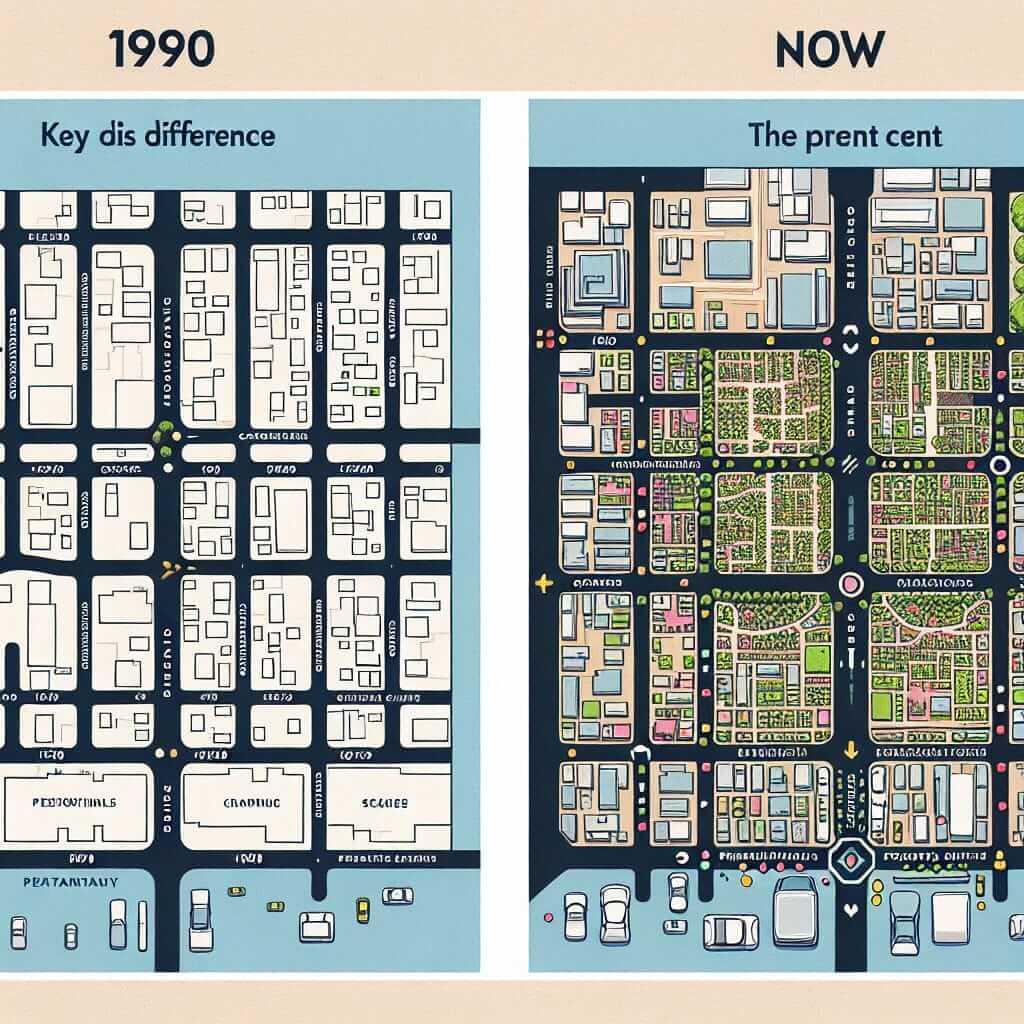 Town Center Changes Over Time