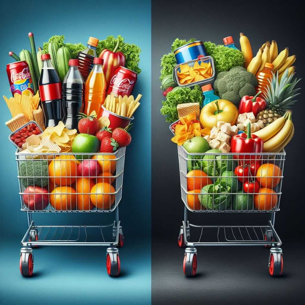 Unhealthy vs. Healthy Food Options