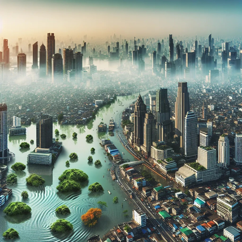 Urban ecosystem affected by climate change