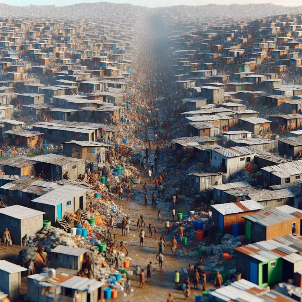 Slum Areas in a Developing City