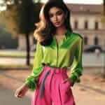 Woman Wearing Neon Clothes