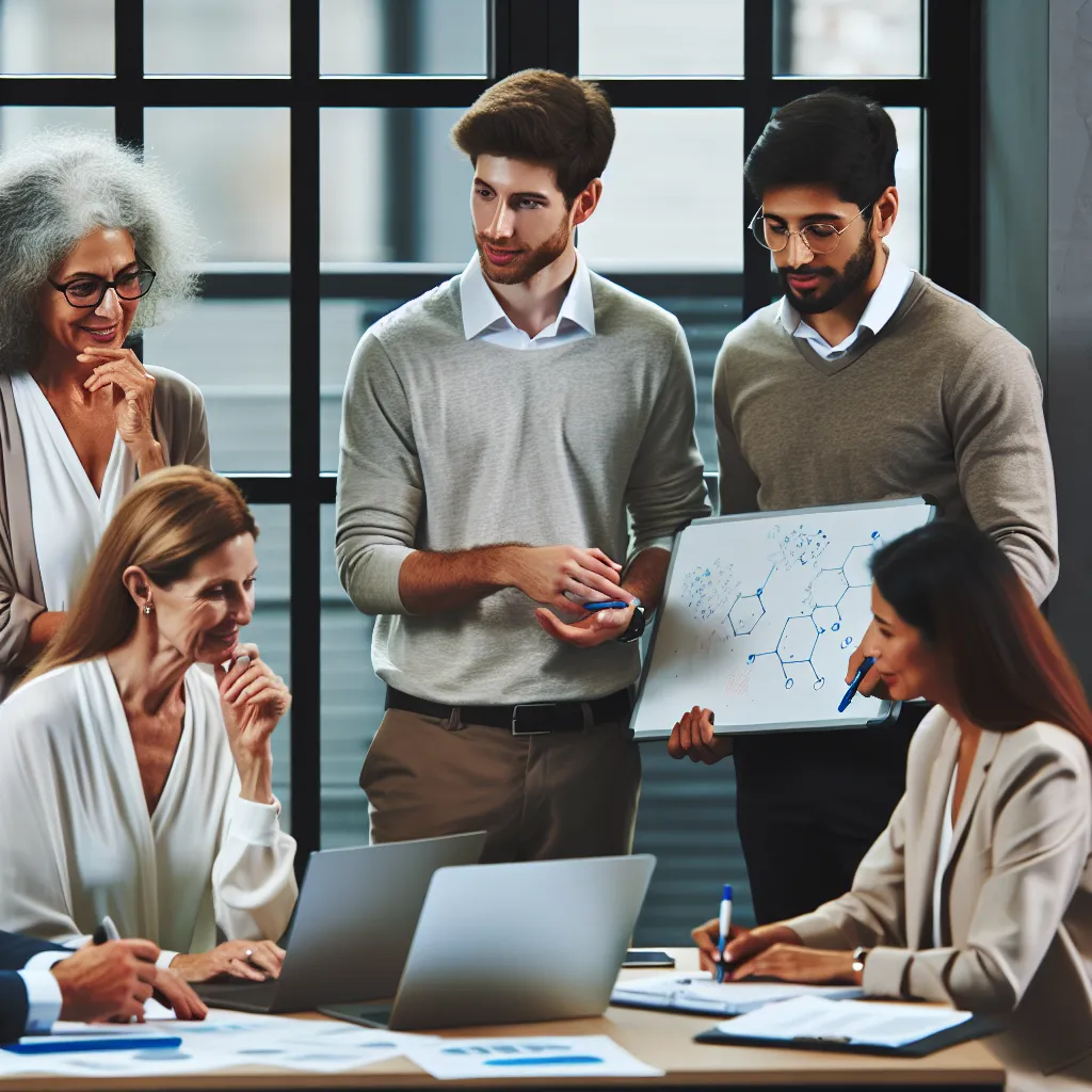 Diverse workplace team