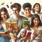 Young people reading