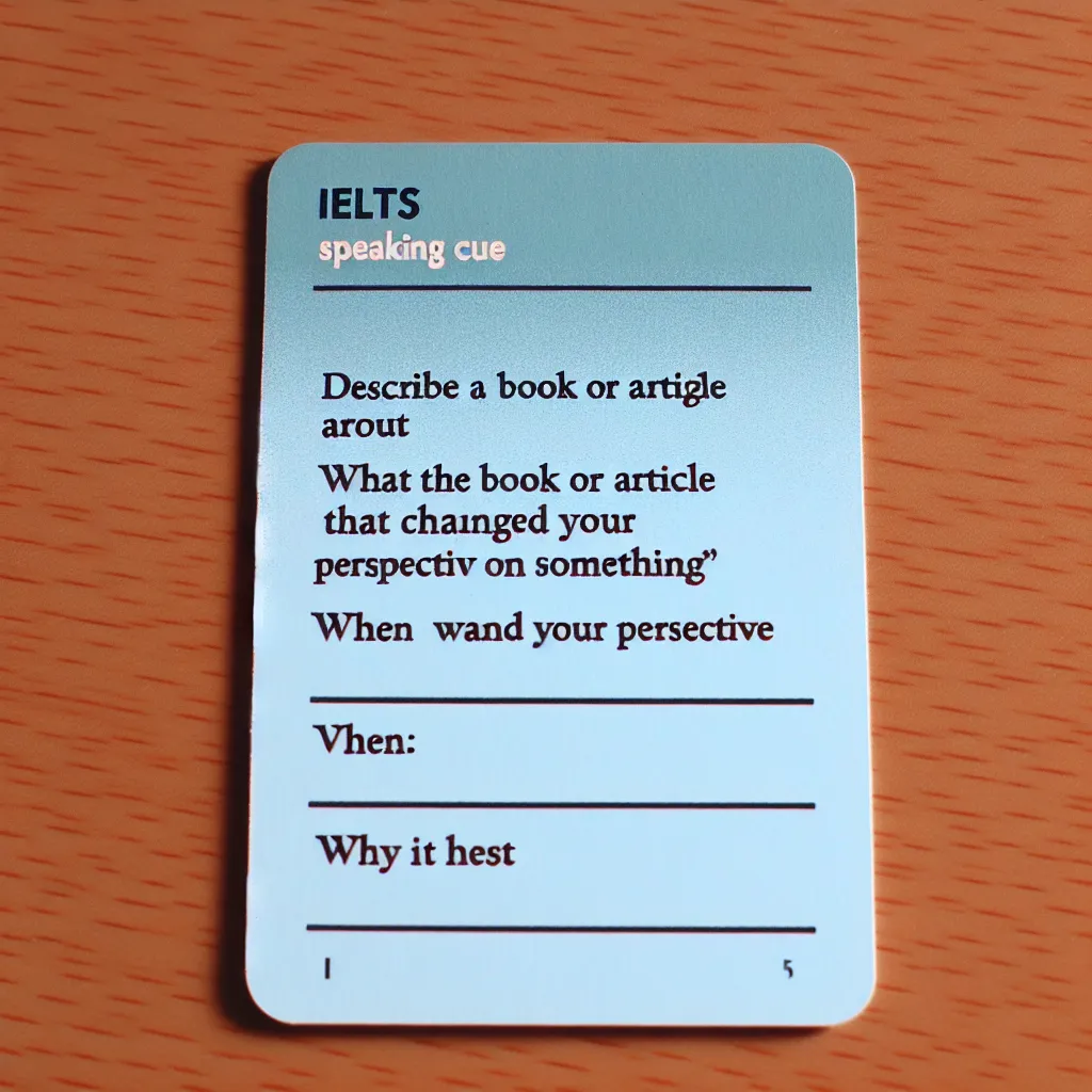 IELTS Speaking Cue Card