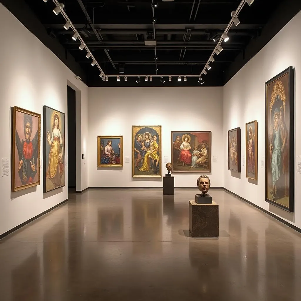 Art gallery displaying a variety of styles