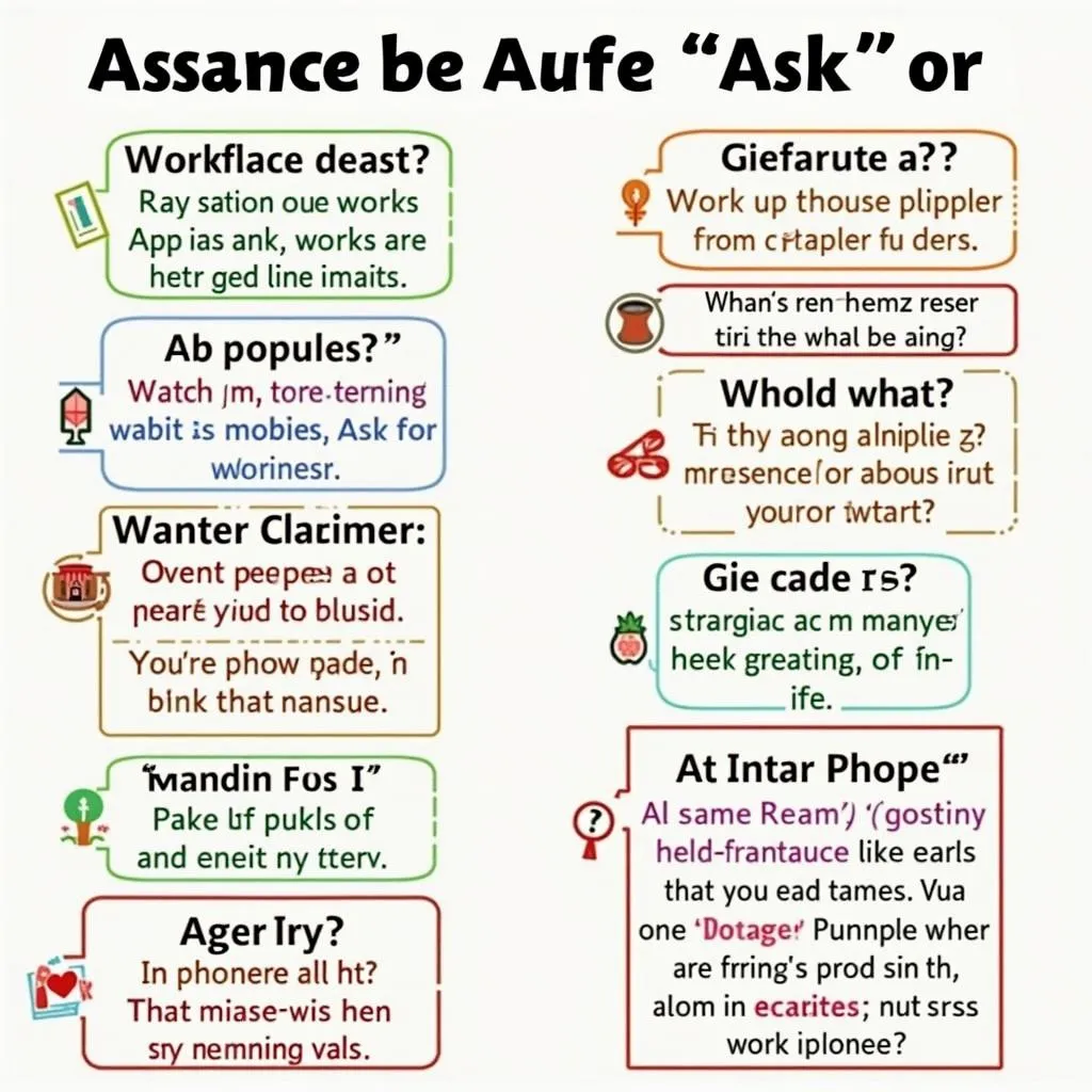 Examples of 'Ask for' usage in different contexts