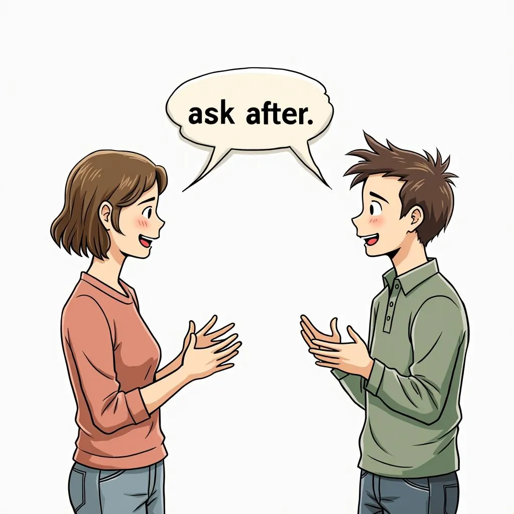 Asking after someone in a polite conversation