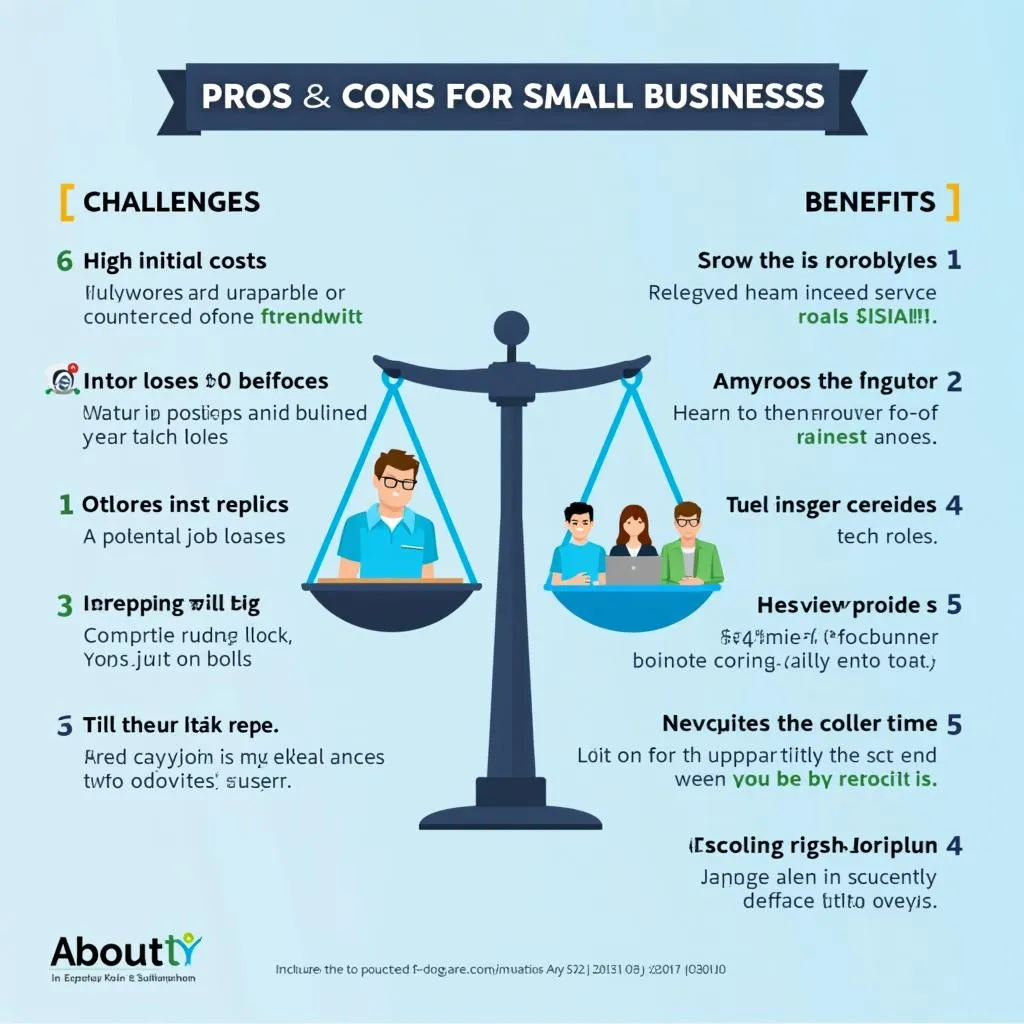 Infographic showing automation's impact on small businesses