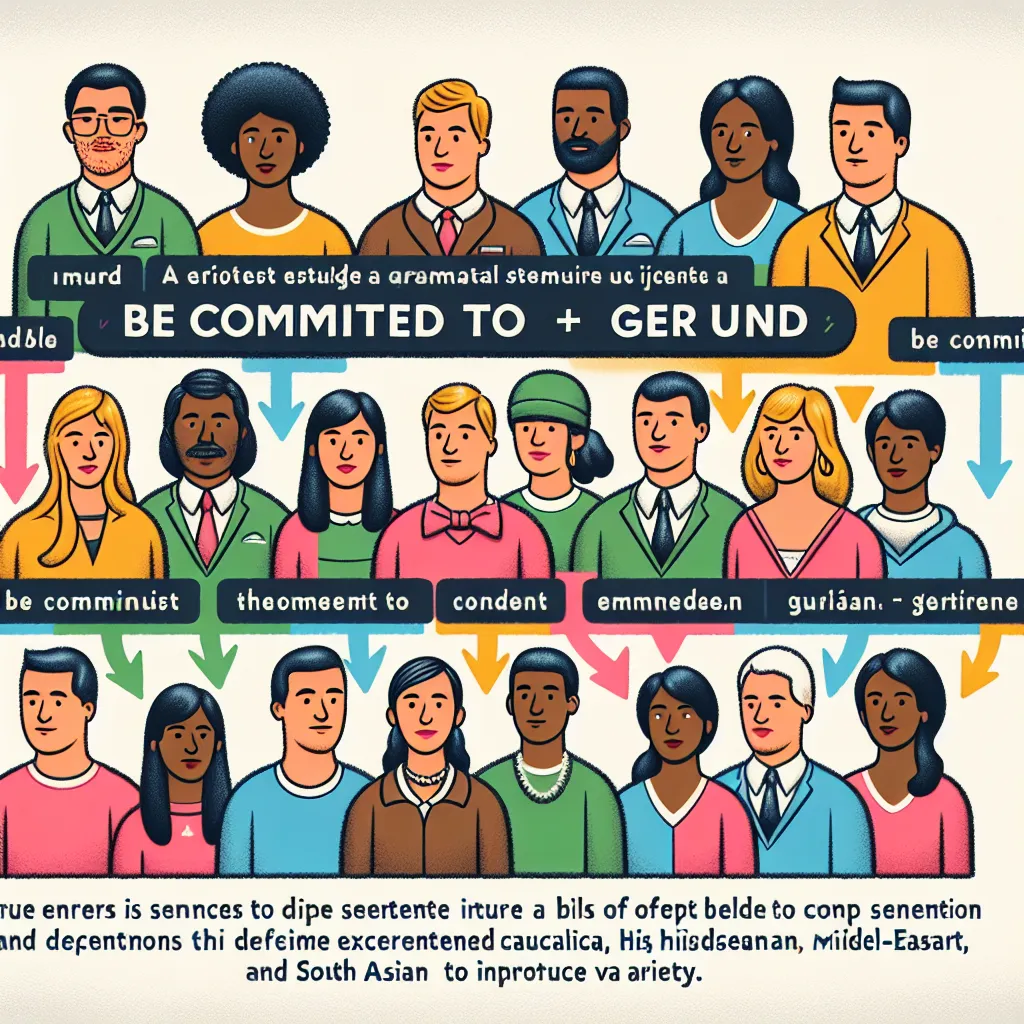 Be committed to + gerund structure