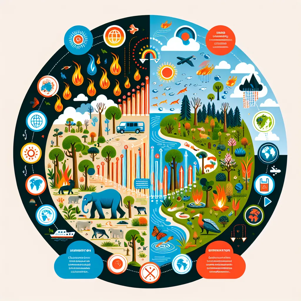 Biodiversity loss due to climate change infographic