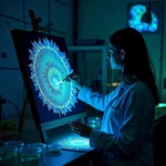 Bioluminescent painting as a creative hobby