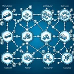 Blockchain Supply Chain Illustration