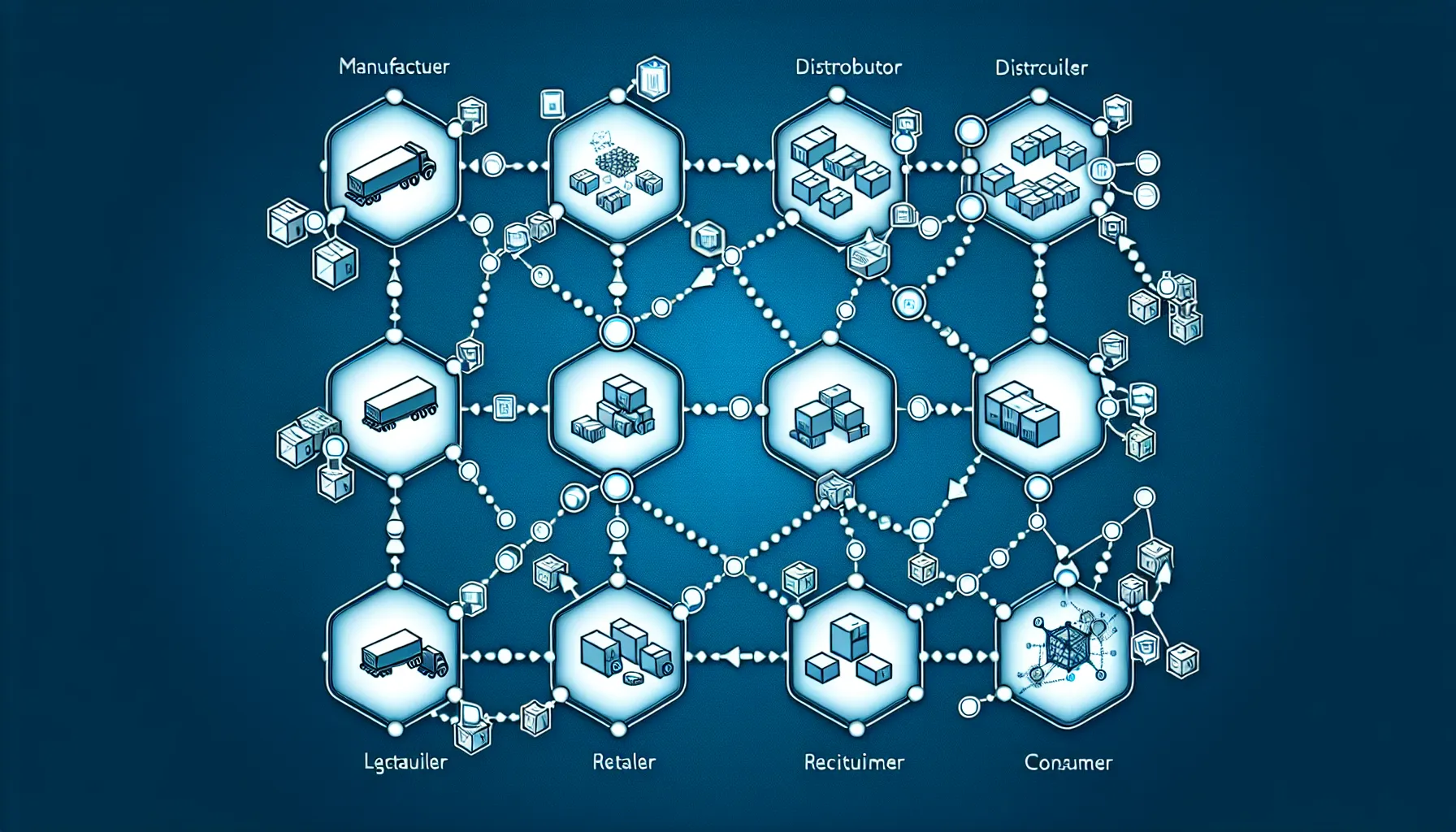 Blockchain Supply Chain Illustration