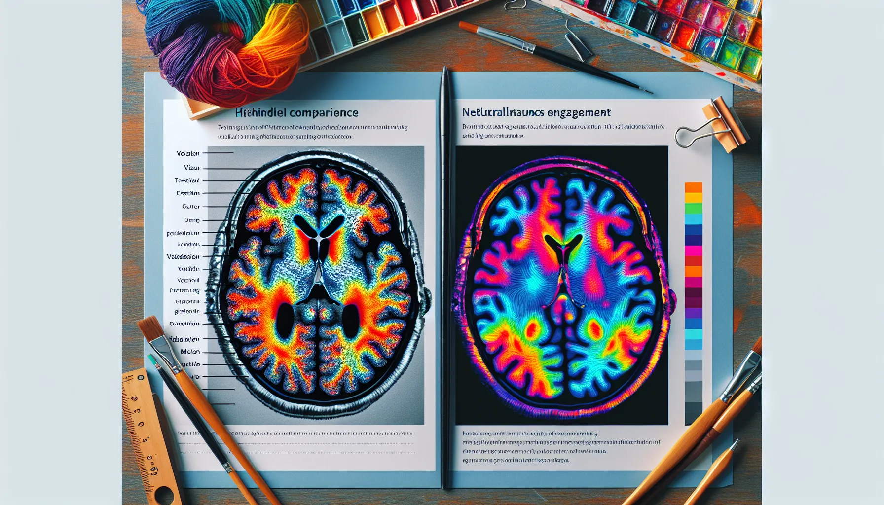 Brain scan showing activity during digital art creation