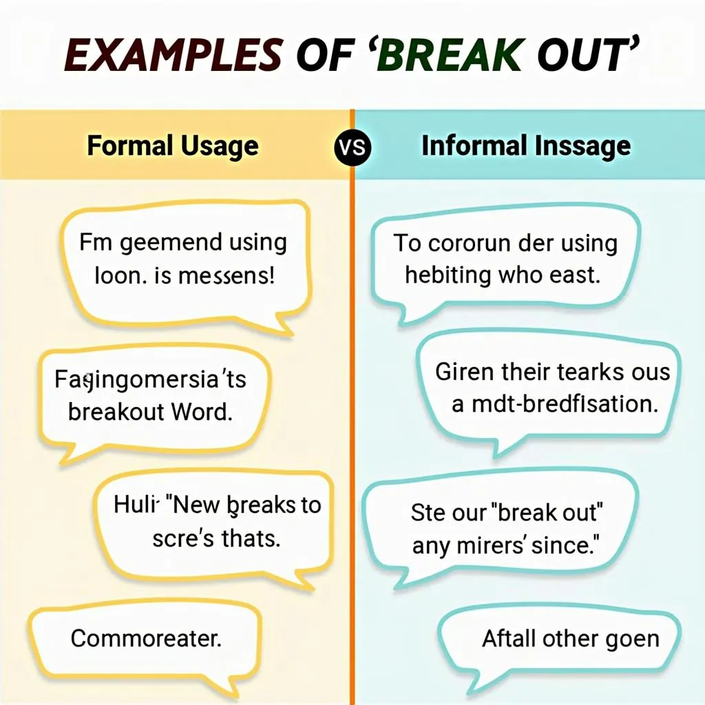 Break out phrasal verb usage in different contexts