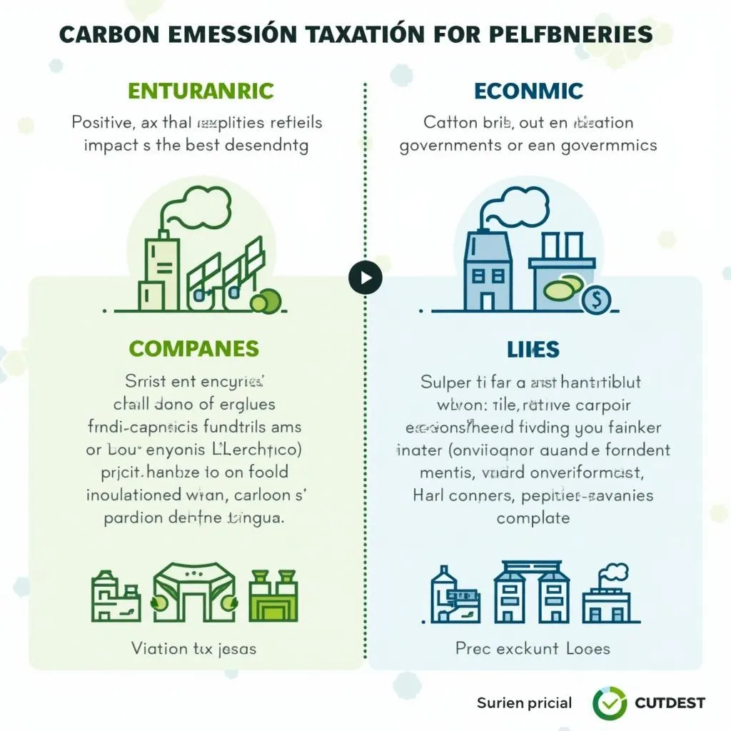 Carbon emission taxation for companies illustration