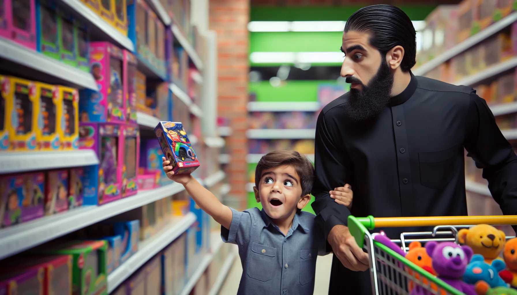 Child Asking Parent for Toy