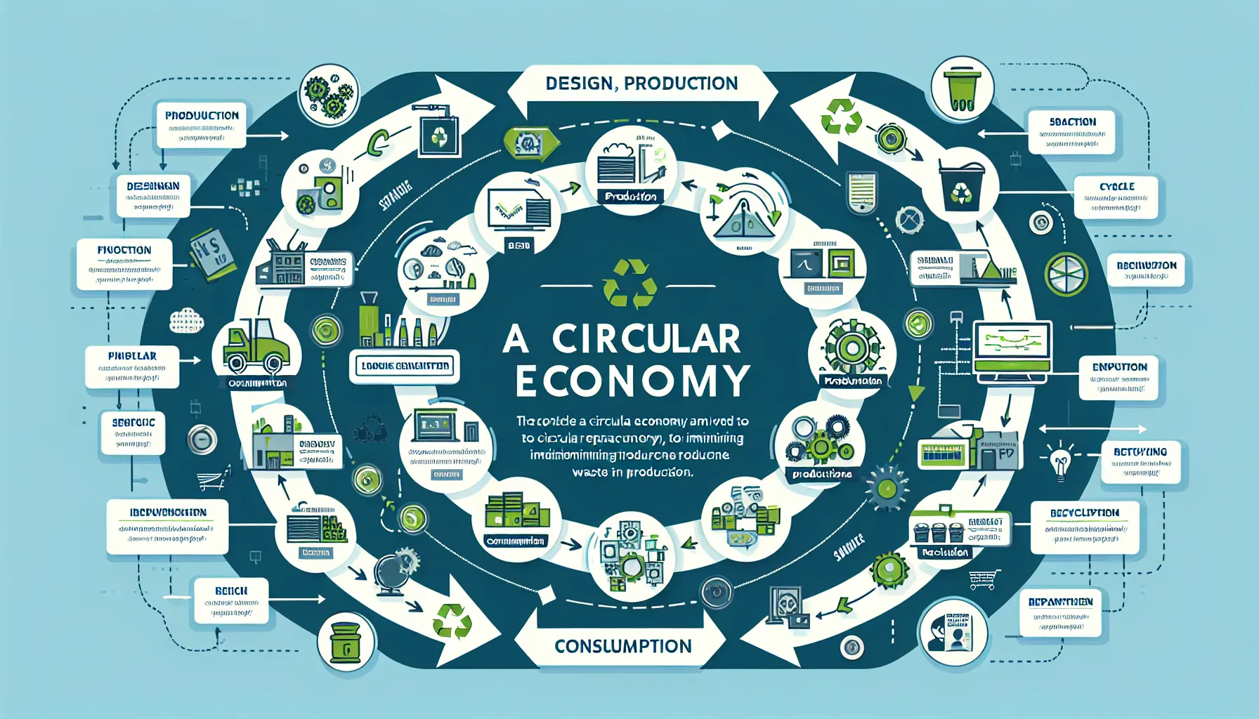 Circular economy diagram for waste reduction