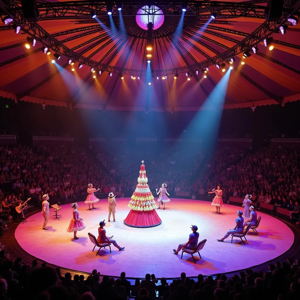 Cirque du Soleil performance in a Grand Chapiteau tent