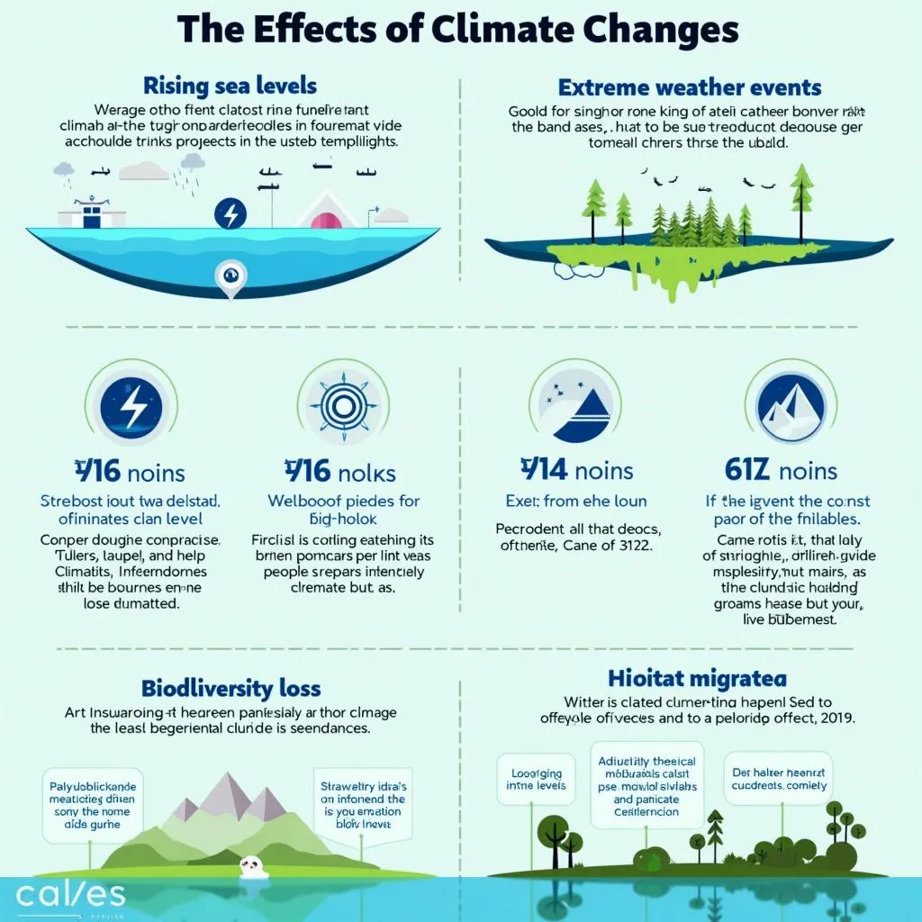 Infographic on climate change effects