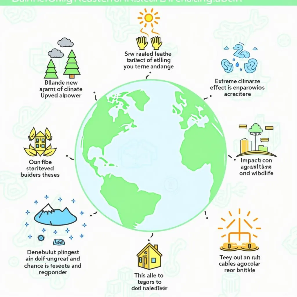 Infographic showing the effects of climate change