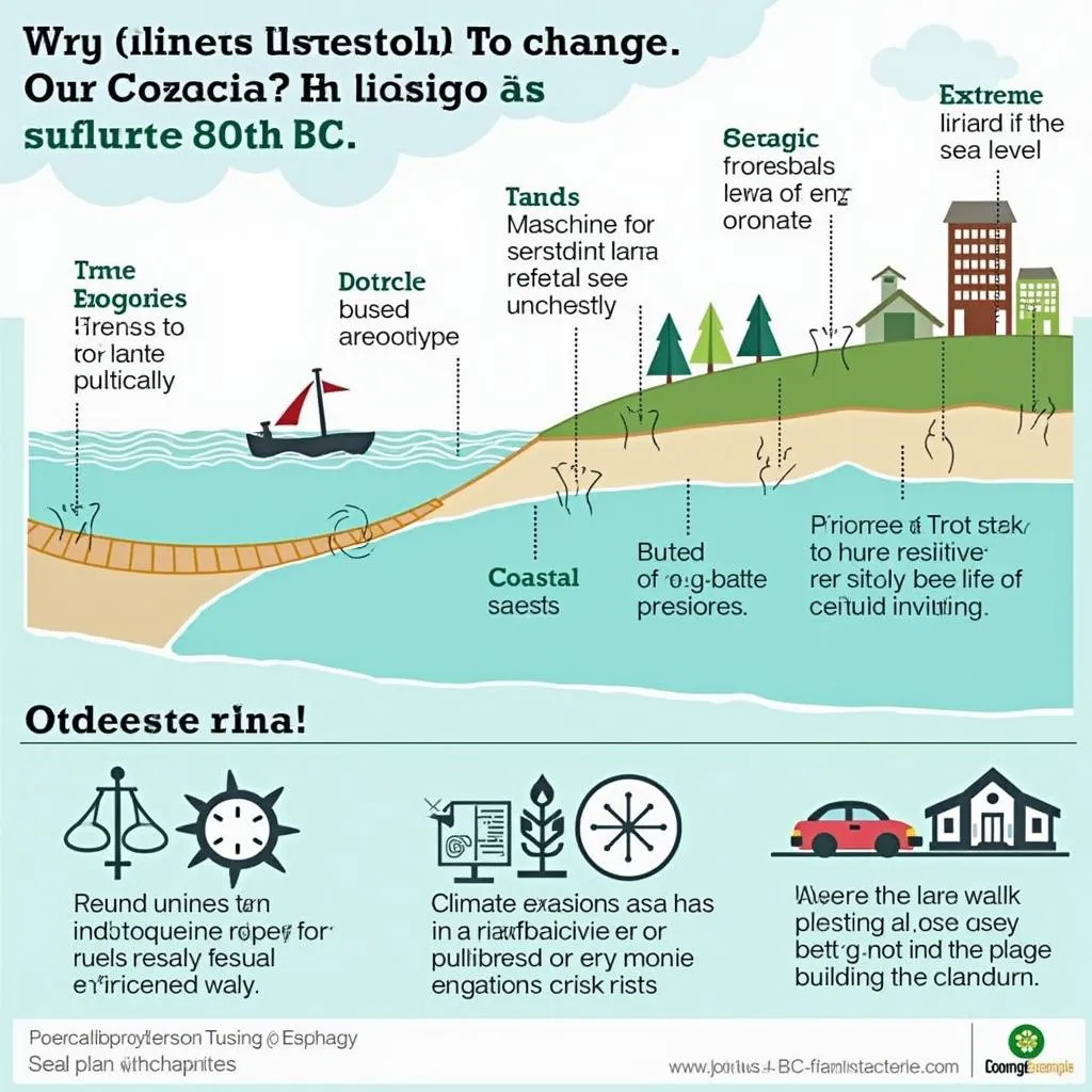 Climate change impact on a coastal town