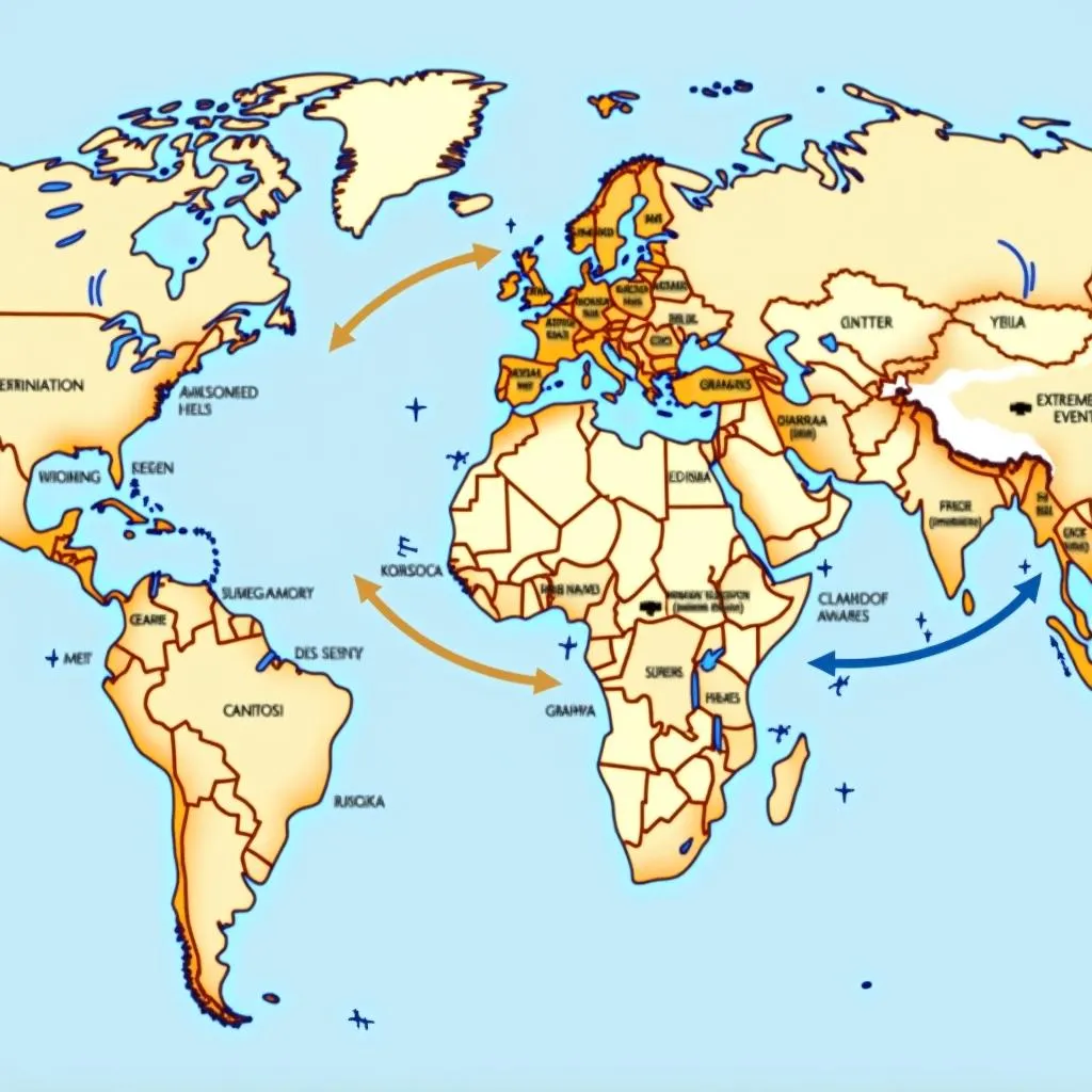 Climate change impact on global migration patterns